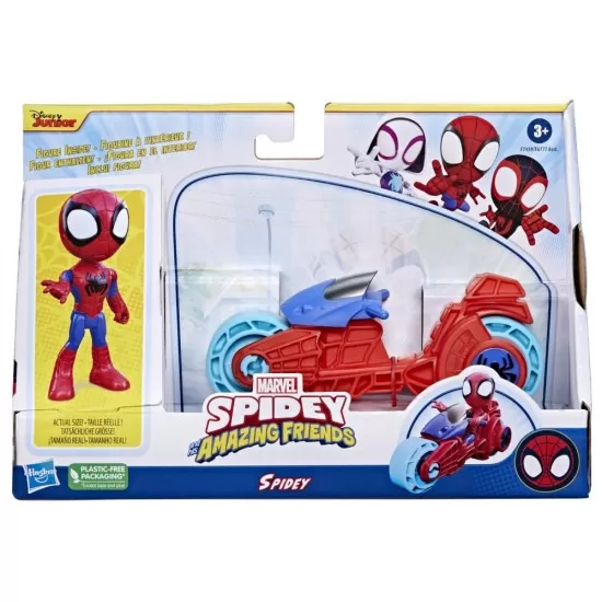 Set motocicleta si figurina Spidey Prietenii Extraordinari 10 cm Set motocicleta si figurina Spidey Prietenii Extraordinari 10 cm