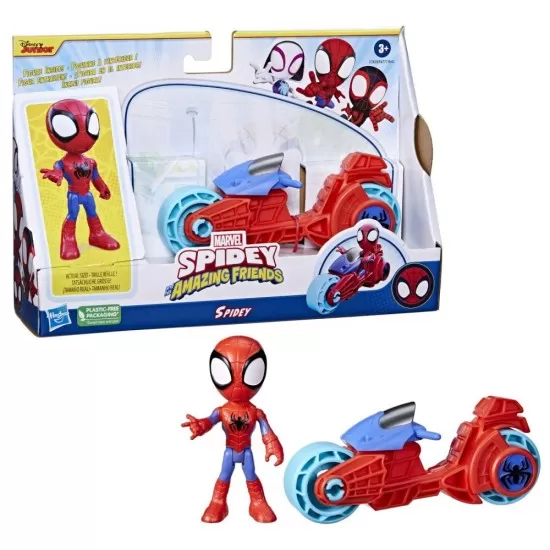 Set motocicleta si figurina Spidey Prietenii Extraordinari 10 cm Set motocicleta si figurina Spidey Prietenii Extraordinari 10 cm