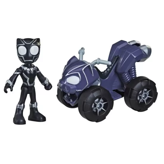 Set vehicul si figurina Black Panther Spidey Prietenii Extraordinari Set vehicul si figurina Black Panther Spidey Prietenii Extraordinari