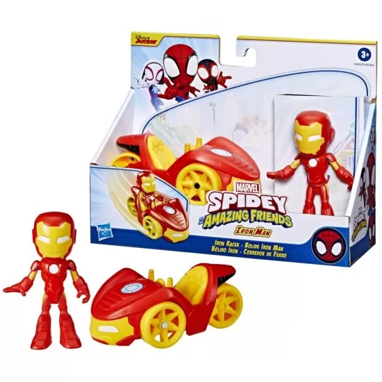 Set vehicul si figurina Iron Man Spidey Prietenii Extraordinari 