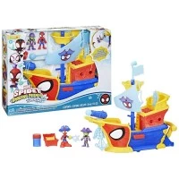 Set de joaca Spidey si Prietenii lui Uimitori Marvel Water Webs - Nava piratilor cu bule