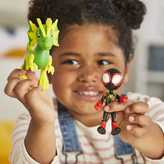 Figurine Spidey si Prietenii Marvel Dino Webs Miles Spin Morales si Marvels Electrosaurus Figurine Spidey si Prietenii Marvel Dino Webs Miles Spin Morales si Marvels Electrosaurus