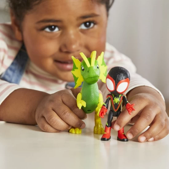 Figurine Spidey si Prietenii Marvel Dino Webs Miles Spin Morales si Marvels Electrosaurus Figurine Spidey si Prietenii Marvel Dino Webs Miles Spin Morales si Marvels Electrosaurus