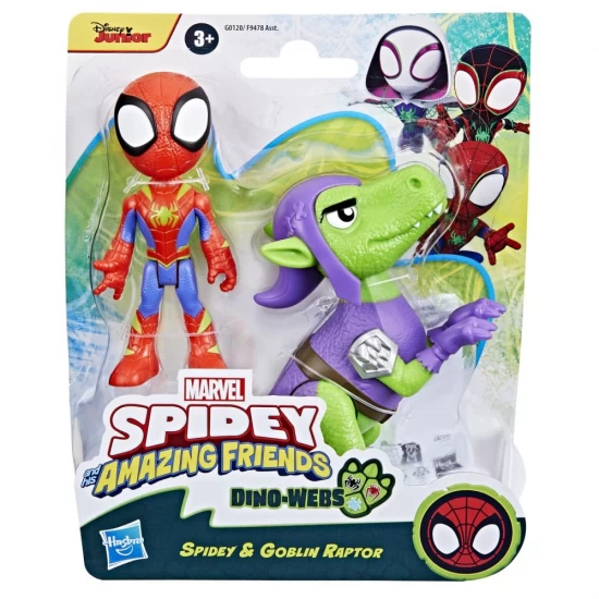 Figurine Spidey si Prietenii Marvel Dino Webs Spidey si Goblin Raptor