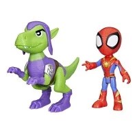 Figurine Spidey si Prietenii Marvel Dino Webs Spidey si Goblin Raptor