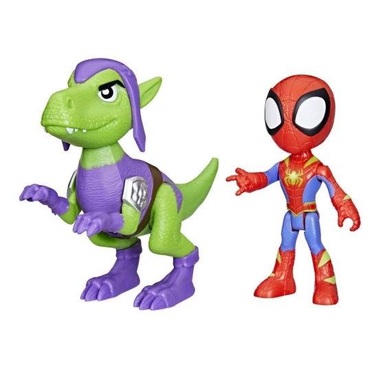 Figurine Spidey si Prietenii Marvel Dino Webs Spidey si Goblin Raptor