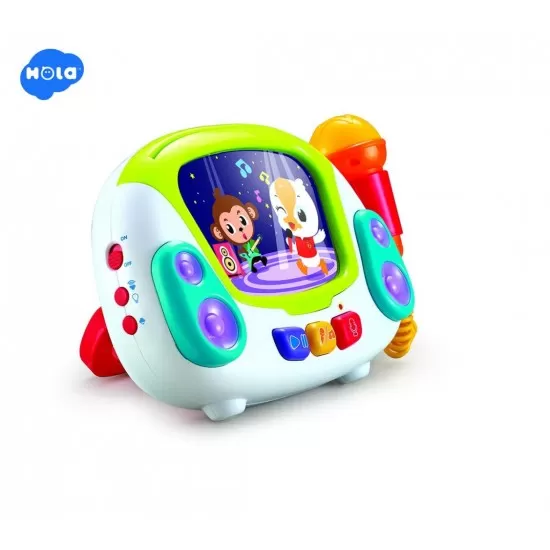 Statie Karaoke Jukebox cu microfon Hola Toys Statie Karaoke Jukebox cu microfon Hola Toys