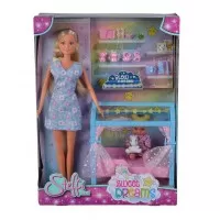 Papusa Steffi Love Sweet Dreams cu bebelus si accesorii
