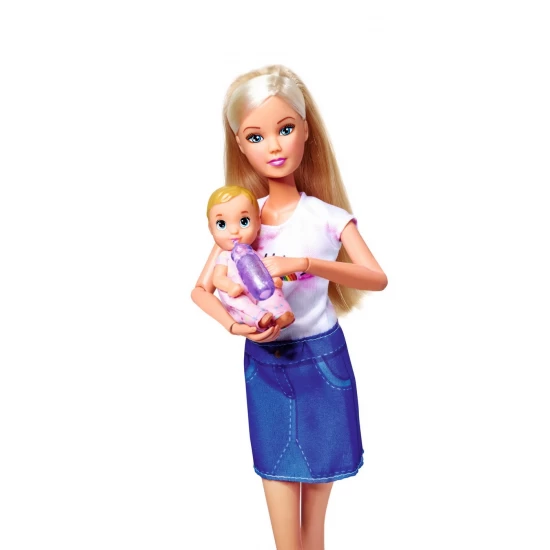 Papusa Steffi Love 29 cm cu port bebe Papusa Steffi Love 29 cm cu port bebe