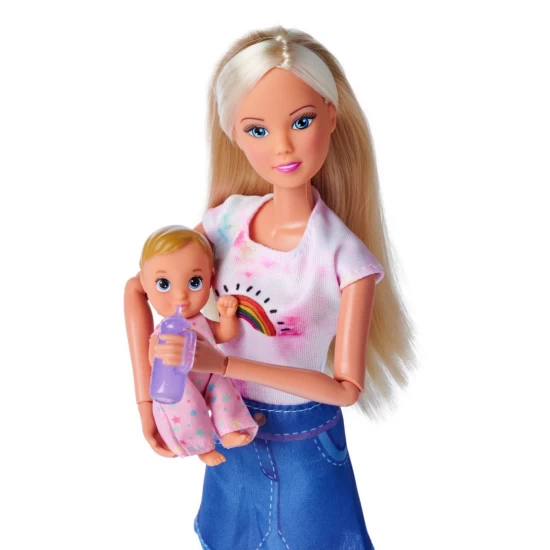 Papusa Steffi Love 29 cm cu port bebe Papusa Steffi Love 29 cm cu port bebe
