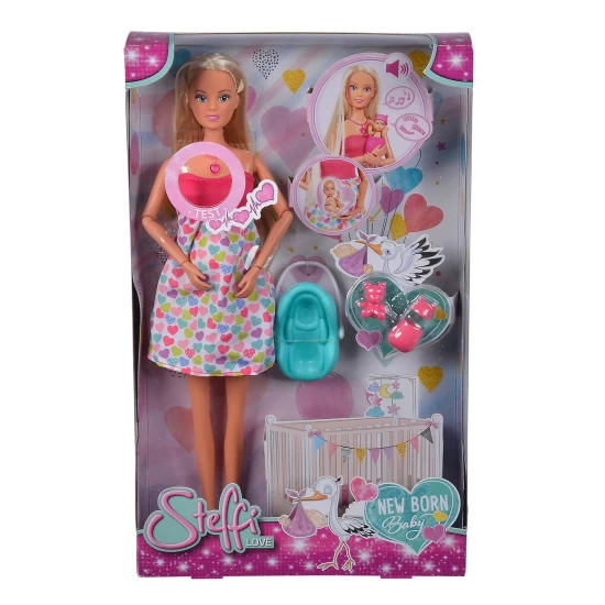 Papusa Steffi Love insarcinata cu functie audio si accesorii