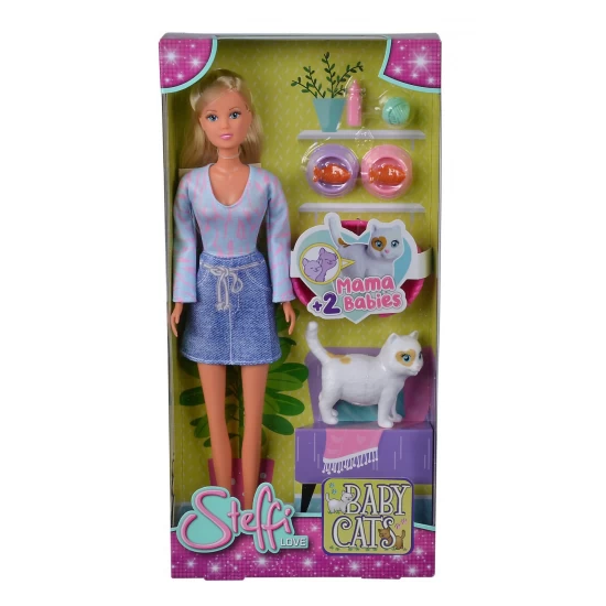 Papusa Steffi Love Baby Cats 29 cm cu accesorii Papusa Steffi Love Baby Cats 29 cm cu accesorii