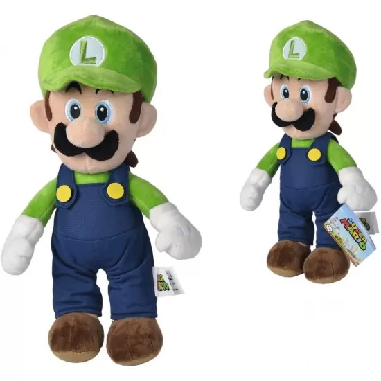 Jucarie plus Super Mario Luigi 30 cm Jucarie plus Super Mario Luigi 30 cm