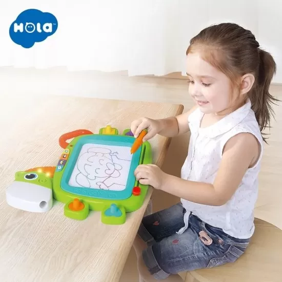 Tablita magnetica cu muzica si lumini Hola Toys Tablita magnetica cu muzica si lumini Hola Toys