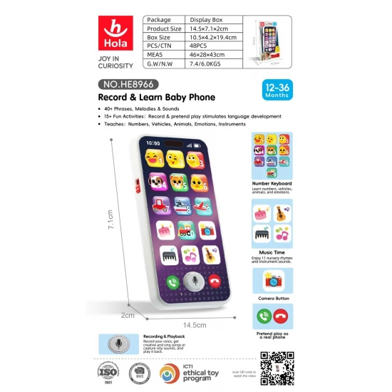 Telefon mobil interactiv bebe inregistreaza si invata Telefon mobil interactiv bebe inregistreaza si invata