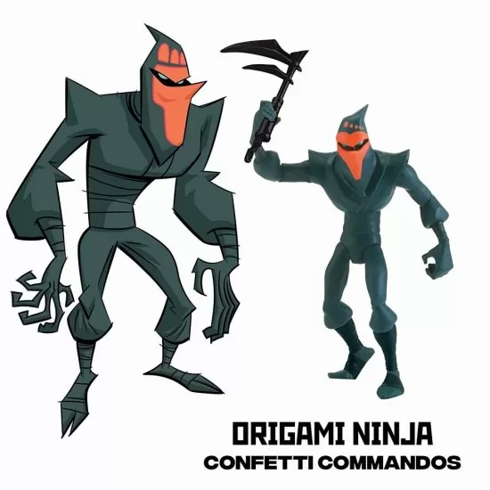 Figurina origami cu accesorii Testoasele Ninja Figurina origami cu accesorii Testoasele Ninja
