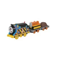 Locomotiva motorizata Thomas and Terence echipa pe santier cu 2 vagoane