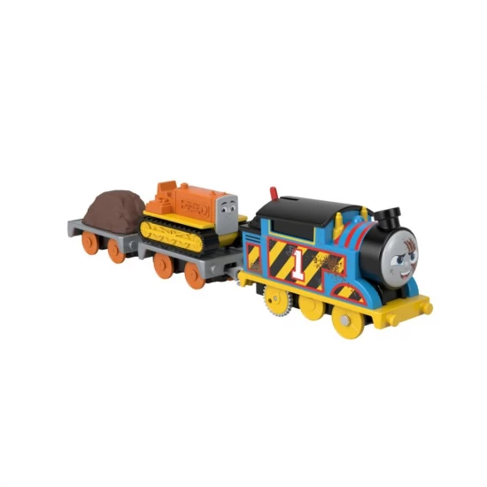 Locomotiva motorizata Thomas and Terence echipa pe santier cu 2 vagoane Locomotiva motorizata Thomas and Terence echipa pe santier cu 2 vagoane
