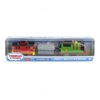 Locomotiva motorizata Thomas Percy Brake Car Bruno cu 2 vagoane