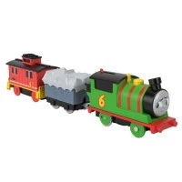 Locomotiva motorizata Thomas Percy Brake Car Bruno cu 2 vagoane
