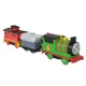 Locomotiva motorizata Thomas Percy Brake Car Bruno cu 2 vagoane Locomotiva motorizata Thomas Percy Brake Car Bruno cu 2 vagoane