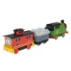 Locomotiva motorizata Thomas Percy Brake Car Bruno cu 2 vagoane Locomotiva motorizata Thomas Percy Brake Car Bruno cu 2 vagoane