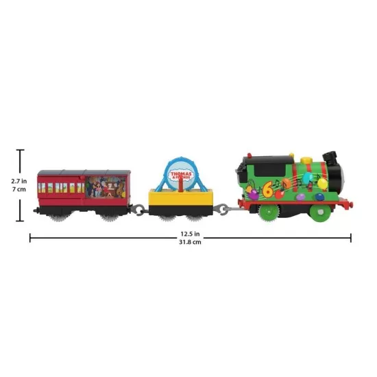 Locomotiva motorizata Percy cu 2 vagoane Locomotiva motorizata Percy cu 2 vagoane
