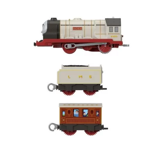 Locomotiva motorizata Thomas Duchess cu 2 vagoane si accesorii Locomotiva motorizata Thomas Duchess cu 2 vagoane si accesorii