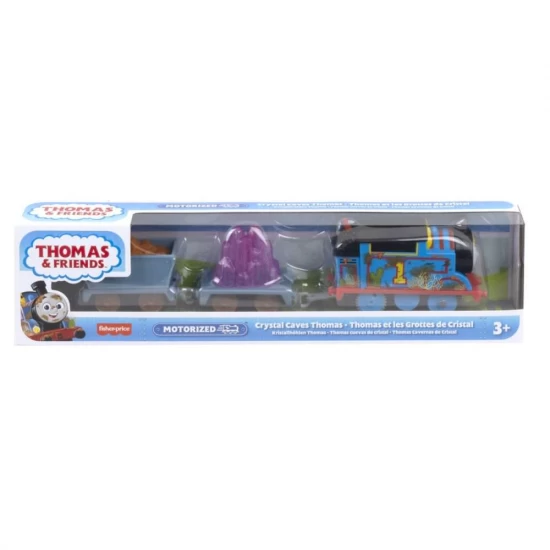 Locomotiva motorizata Thomas Crystal Caves cu 2 vagoane Locomotiva motorizata Thomas Crystal Caves cu 2 vagoane