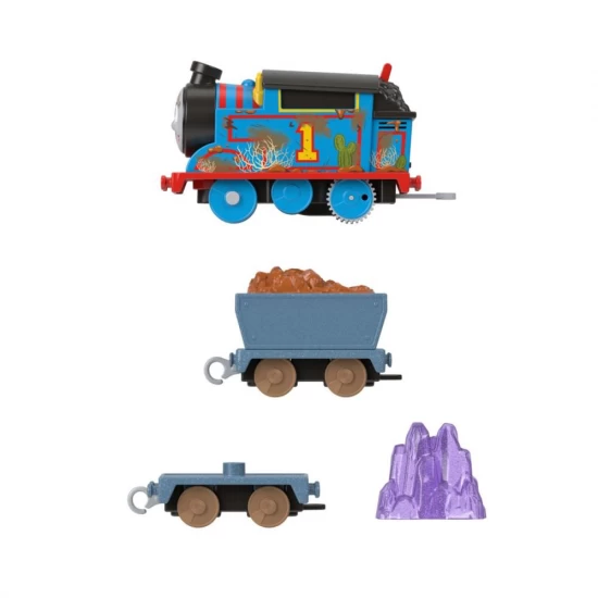 Locomotiva motorizata Thomas Crystal Caves cu 2 vagoane Locomotiva motorizata Thomas Crystal Caves cu 2 vagoane