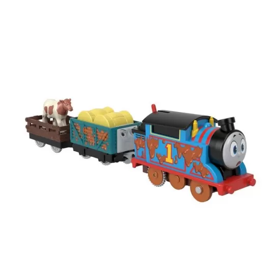 Locomotiva motorizata Thomas cu 2 vagoane
