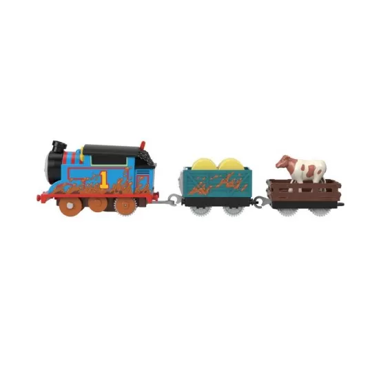 Locomotiva motorizata Thomas cu 2 vagoane