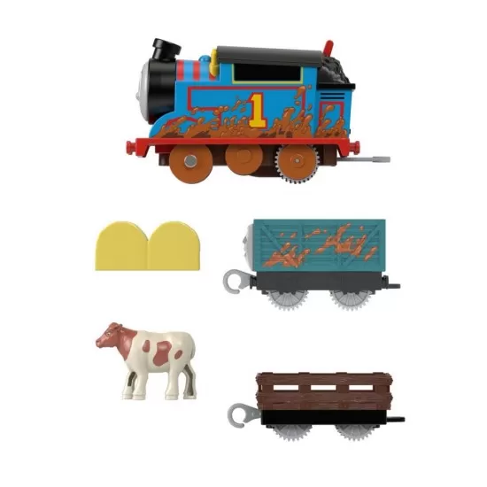 Locomotiva motorizata Thomas cu 2 vagoane