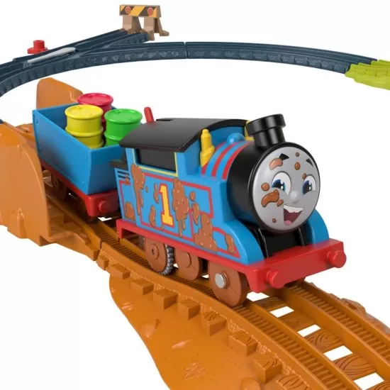 Set de joaca Thomas cu locomotiva Muddy motorizata si accesorii