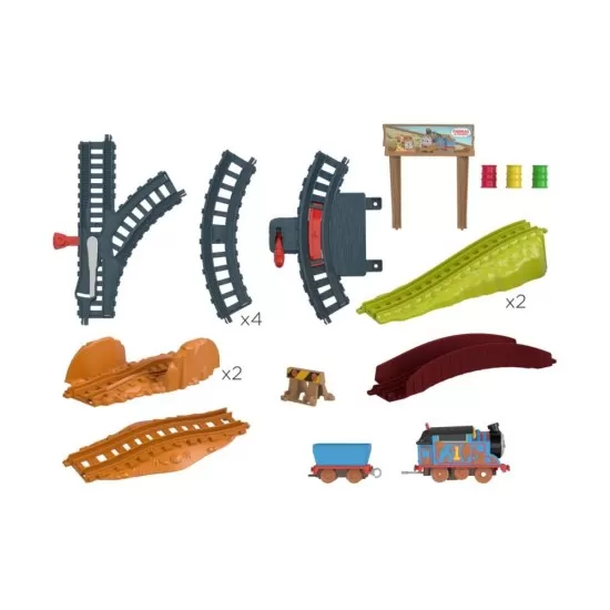 Set de joaca Thomas cu locomotiva Muddy motorizata si accesorii