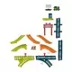 Set de joaca Thomas cu locomotiva Push Along Percy si accesorii Set de joaca Thomas cu locomotiva Push Along Percy si accesorii