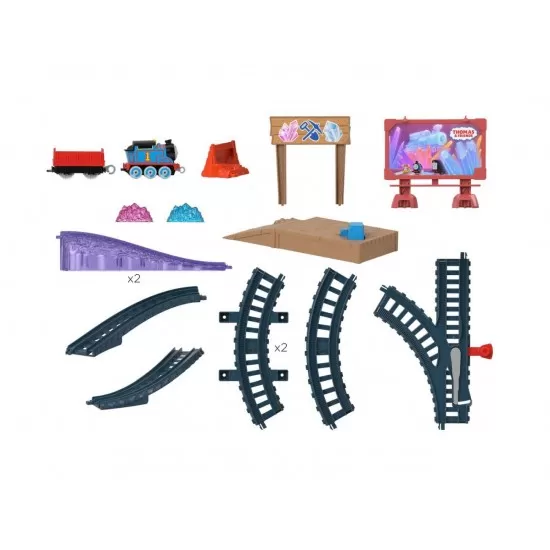 Set de joaca Thomas cu locomotiva Push Along Thomas si accesorii Set de joaca Thomas cu locomotiva Push Along Thomas si accesorii
