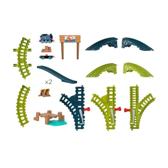 Set de joaca cu locomotiva Push Along Thomas si accesorii Set de joaca cu locomotiva Push Along Thomas si accesorii