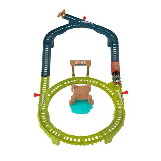 Set de joaca cu locomotiva Push Along Thomas si accesorii Set de joaca cu locomotiva Push Along Thomas si accesorii