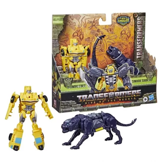 Set 2 figurine Bumblebee si Snarlsaber 13 cm Transformers 7 Beast Alliance Set 2 figurine Bumblebee si Snarlsaber 13 cm Transformers 7 Beast Alliance