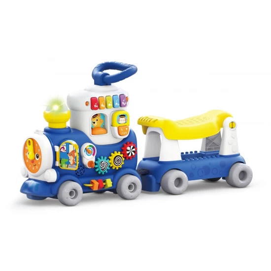 Trenulet 4 in 1 ride on Hola Toys albastru Trenulet 4 in 1 ride on Hola Toys albastru