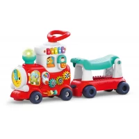 Trenulet 4 in 1 ride on Hola Toys rosu
