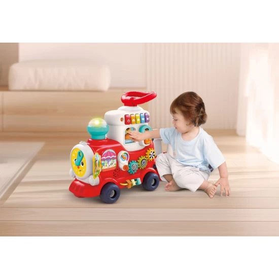 Trenulet 4 in 1 ride on Hola Toys rosu