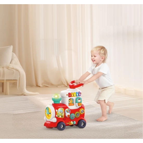 Trenulet 4 in 1 ride on Hola Toys rosu