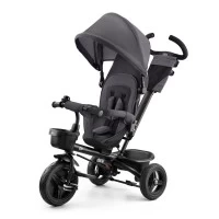 Tricicleta copii Kinderkraft Aveo Malachite Grey cu sezut rotativ
