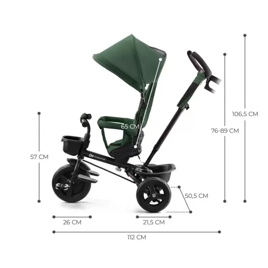 Tricicleta copii Kinderkraft Aveo Mystic Green Tricicleta copii Kinderkraft Aveo Mystic Green