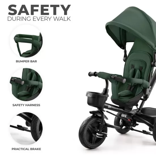 Tricicleta copii Kinderkraft Aveo Mystic Green Tricicleta copii Kinderkraft Aveo Mystic Green
