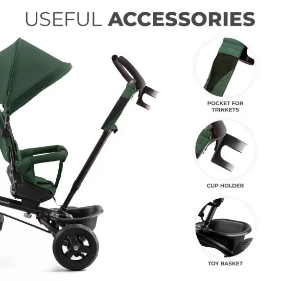 Tricicleta copii Kinderkraft Aveo Mystic Green Tricicleta copii Kinderkraft Aveo Mystic Green