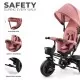 Tricicleta copii Kinderkraft Aveo Rose Pink Tricicleta copii Kinderkraft Aveo Rose Pink