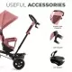 Tricicleta copii Kinderkraft Aveo Rose Pink Tricicleta copii Kinderkraft Aveo Rose Pink